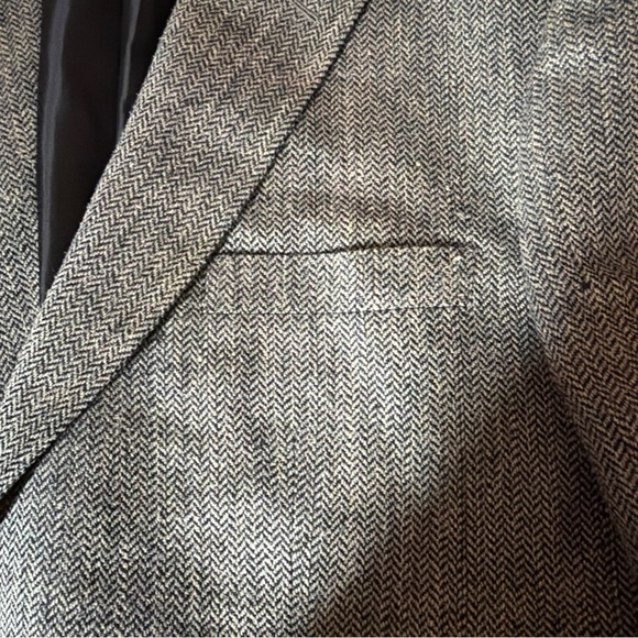Towncraft Gray Herringbone Silk Sport Coat Blazer - Picture 8 of 15